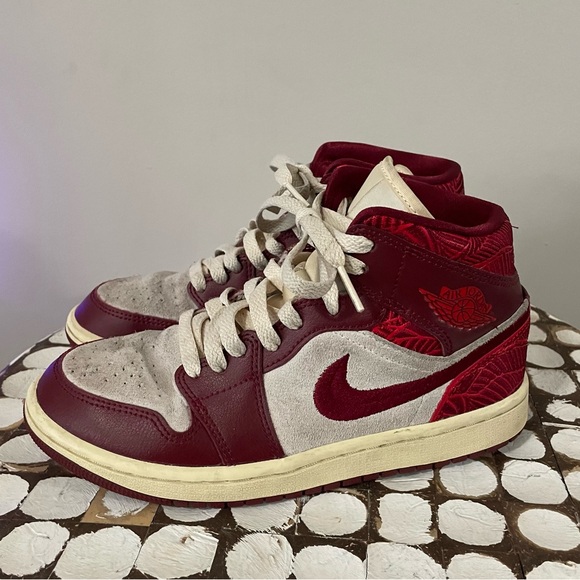 Jordan Shoes - Nike Air Jordan 1 Mid SE Women’s Size 6 University Red Stylish & Iconic Sneakers